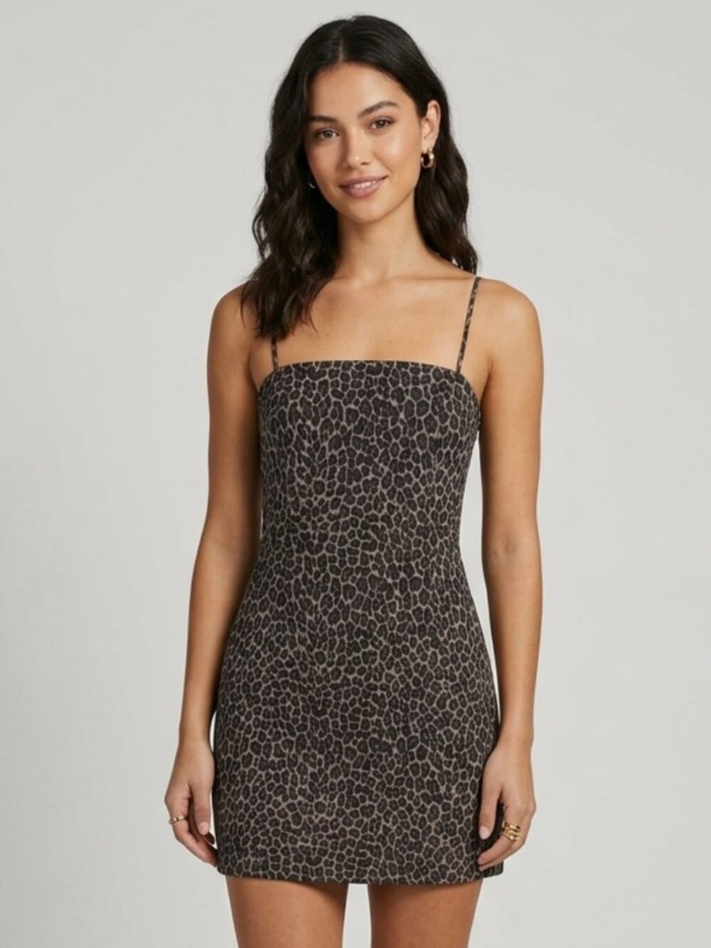 Vintage Franco Mirabelli Leopard Print Denim Dress - Made in Canada